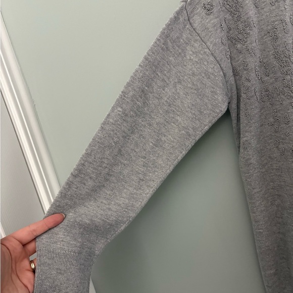 Tribal Light Gray Cotton Blend Textured Sweater Size S - Picture 5 of 14